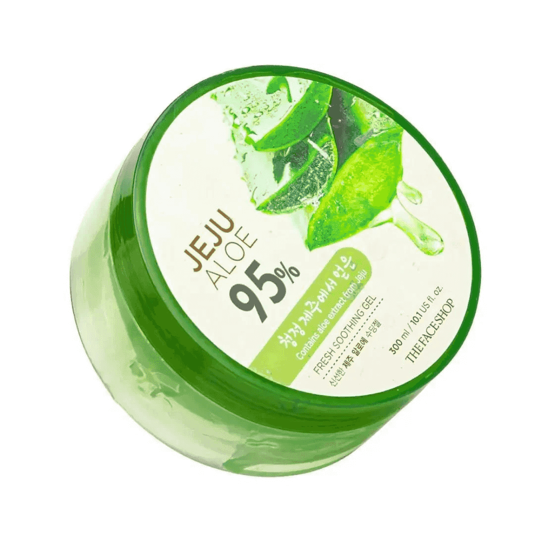 Non-Sticky Transparent 3 in 1 Aloe Fresh Soothing Gel For Skin Body and Hair Reduces Dark Spots and Acne 300 ml